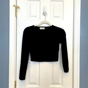 Blue pops cropped sweater xs